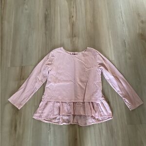 GAP Light Pink Ruffle Hem Kids Blouse